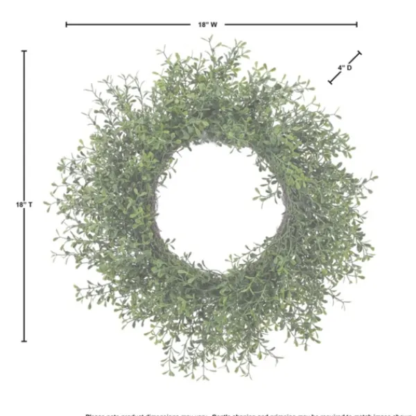 Wreaths-Kirkland's Home Tea Leaf Wreath Green