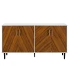 Tv Stands & Media Consoles-Kirkland's Home Teak And White Chevron Door Tv Stand Brown