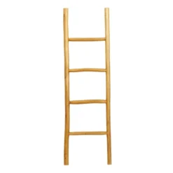Decorative Accents-Kirkland's Home Teak Wood Leaning Ladder Brown