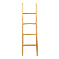 Decorative Accents-Kirkland's Home Teak Wood Leaning Ladder Brown