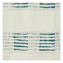 Blankets & Throws-Kirkland's Home Teal And Ivory Woven Stripe Throw Blue/Ivory