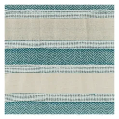 Blankets & Throws-Kirkland's Home Teal And Natural Colorblock Chevron Throw Blue/Tan