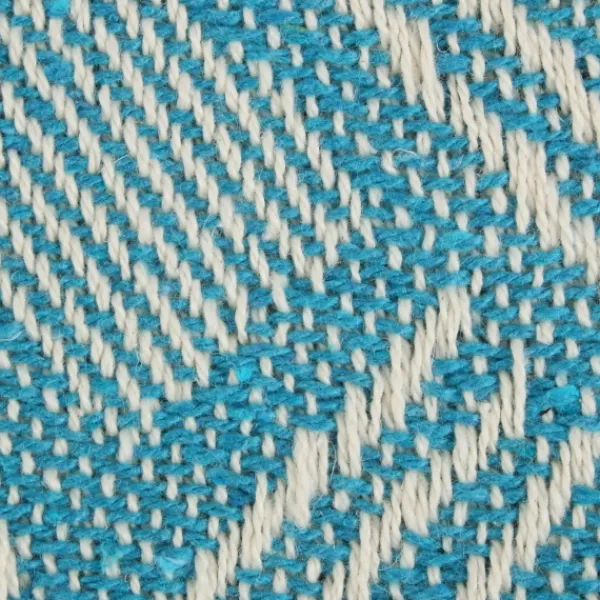 Blankets & Throws-Kirkland's Home Teal Basket Weave Throw Blue