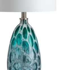 Table Lamps-Kirkland's Home Teal Blue And Nickel Table Lamp White