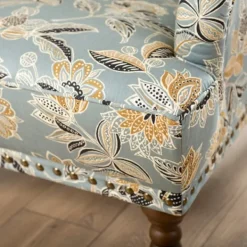 Accent Chairs-Kirkland's Home Teal Rebecca Tufted Accent Chair Blue