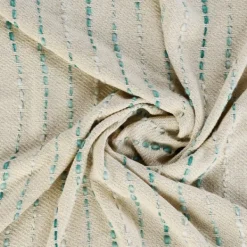 Blankets & Throws-Kirkland's Home Teal Shimmer Stripe Woven Throw Blue/White/Tan