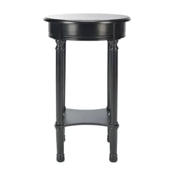 Accent & End Tables-Kirkland's Home Tegan Round Accent Table Black