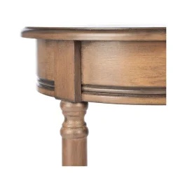 Accent & End Tables-Kirkland's Home Tegan Round Accent Table Brown