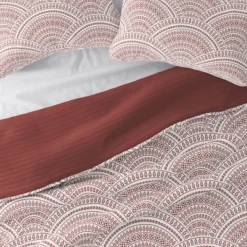 Quilts-Kirkland's Home Terra Scalloped Reversible 3-Pc. King Quilt Set Red/White