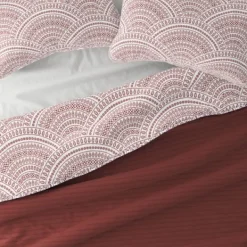 Quilts-Kirkland's Home Terra Scalloped Reversible 3-Pc. King Quilt Set Red/White