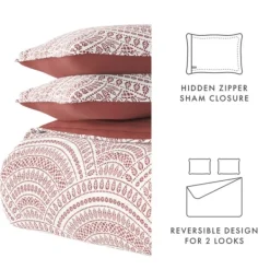 Quilts-Kirkland's Home Terra Scalloped Reversible 3-Pc. Queen Quilt Set Red/White