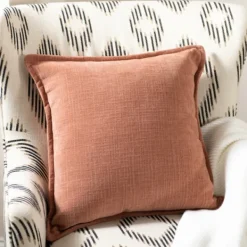 Pillows-Kirkland's Home Terracotta Chenille Throw Pillow Orange