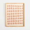 Framed Art-Kirkland's Home Terracotta Paint Dab On Linen Framed Art Print Orange/Tan/Ivory