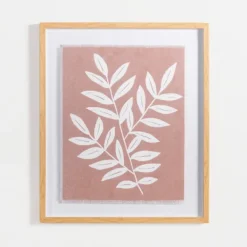 Framed Art-Kirkland's Home Terracotta Spring Foliage Framed Art Print Tan