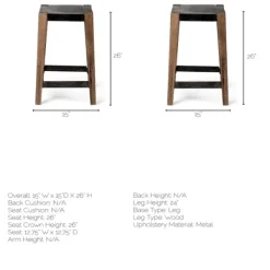 Bar Stools & Counter Height Stools-Kirkland's Home Terry Black Metal And Brown Wood Counter Stool Black/Brown