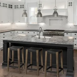 Bar Stools & Counter Height Stools-Kirkland's Home Terry Metal And Wood Cross Braced Bar Stool Black/Brown