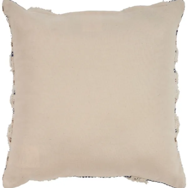 Pillows-Kirkland's Home Textured Blue Stripe Pillow Ivory/Blue