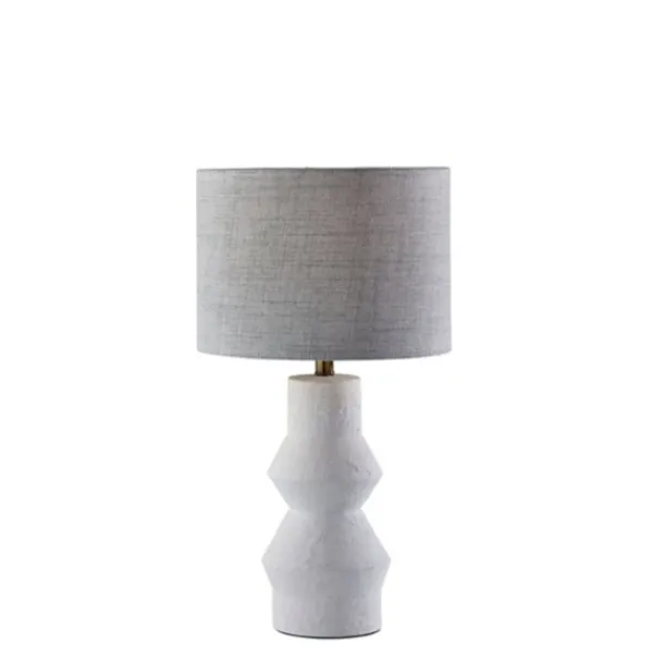 Table Lamps-Kirkland's Home Textured Ceramic Geometric Table Lamp White