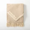Blankets & Throws-Kirkland's Home Textured Indi Throw With Tassels Tan
