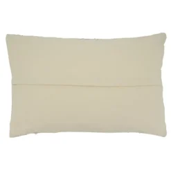 Pillows-Kirkland's Home Textured Ivory Fringe Lumbar Throw Pillow Tan/White