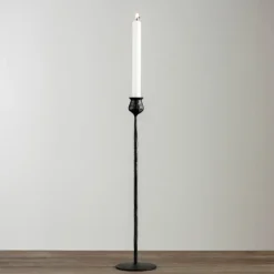 Candle Holders-Kirkland's Home Textured Taper Candle Holder, 20 In. Black