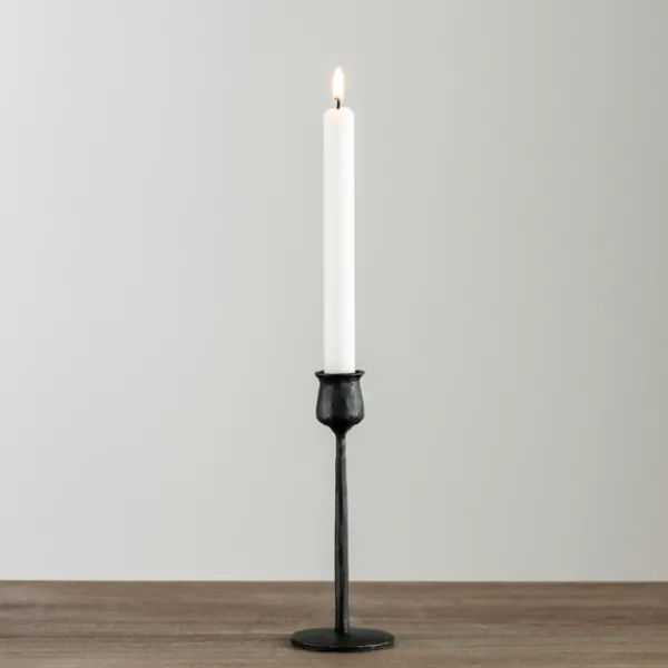 Candle Holders-Kirkland's Home Textured Taper Candle Holder, 8 In. Black