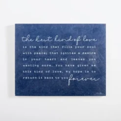 Wall Quotes & Signs-Kirkland's Home The Best Kind Of Love Wood Wall Plaque Blue