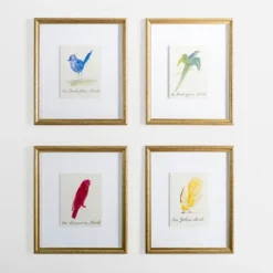 Framed Art-Kirkland's Home The Dark Green Bird Framed Art Print White/Green