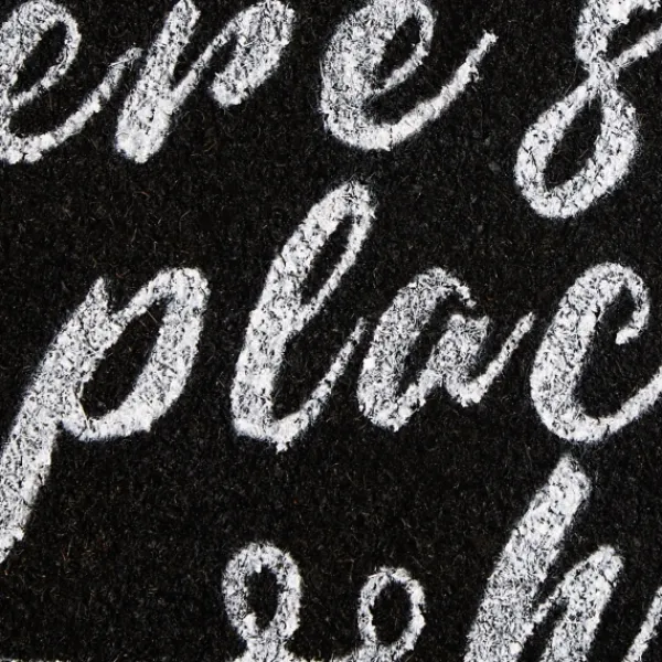 Doormats-Kirkland's Home There'S No Place Like Home Coir Doormat Black/White