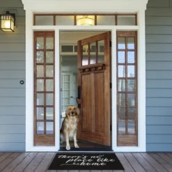 Doormats-Kirkland's Home There'S No Place Like Home Coir Doormat Black/White