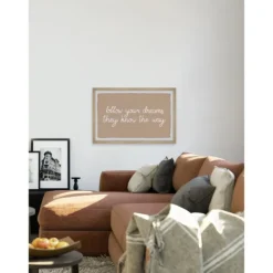 Wall Quotes & Signs-Kirkland's Home They Know The Way Framed Wall Plaque Tan/White