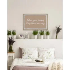 Wall Quotes & Signs-Kirkland's Home They Know The Way Framed Wall Plaque Tan/White