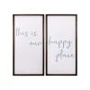 Wall Quotes & Signs-Kirkland's Home This Is Our Happy Place Wall Plaques, Set Of 2 White