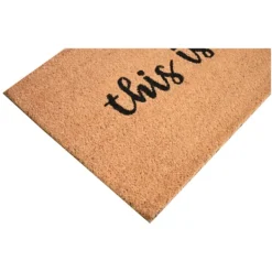 Doormats-Kirkland's Home This Is Us Heart Doormat Tan/Black/Red