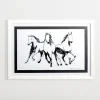 Framed Art-Kirkland's Home Three Sketched Horses Framed Art Print Black/White