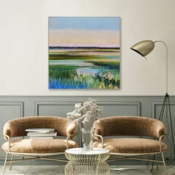 Framed Art-Kirkland's Home Tidal Waters Framed Art Print Green/Blue