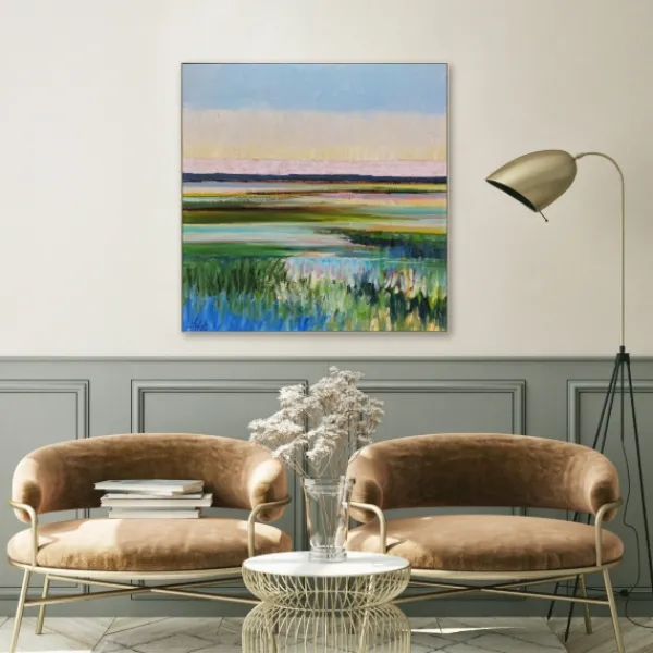 Framed Art-Kirkland's Home Tidal Waters Framed Art Print Green/Blue