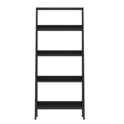 Office Furniture-Kirkland's Home 4-Tier Ladder Bookshelf Black