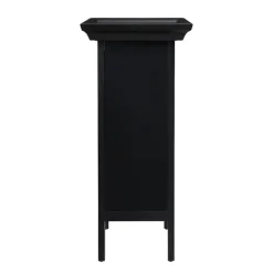 Cabinets & Sideboards-Kirkland's Home 4-Tier Wood Wine Rack Black