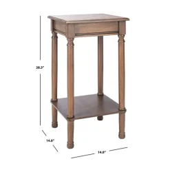 Accent & End Tables-Kirkland's Home Tilley Classic Square Accent Table Brown