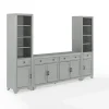Tv Stands & Media Consoles-Kirkland's Home Tillie Gray Modular 3-Pc. Entertainment Set