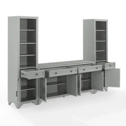 Tv Stands & Media Consoles-Kirkland's Home Tillie Gray Modular 3-Pc. Entertainment Set