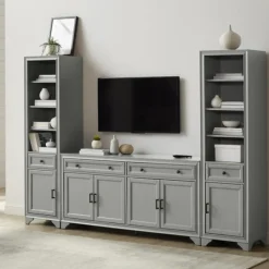 Tv Stands & Media Consoles-Kirkland's Home Tillie Gray Modular 3-Pc. Entertainment Set