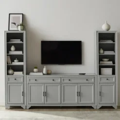 Tv Stands & Media Consoles-Kirkland's Home Tillie Gray Modular 3-Pc. Entertainment Set