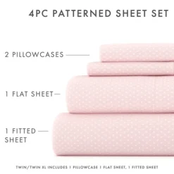 Bed Sheets-Kirkland's Home Tiny Hearts 3-Pc. Twin Sheet Set Pink