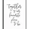 Wall Quotes & Signs-Kirkland's Home Together Is Our Favourite Canvas Art Print White/Black