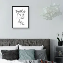 Wall Quotes & Signs-Kirkland's Home Together Is Our Favourite Canvas Art Print White/Black
