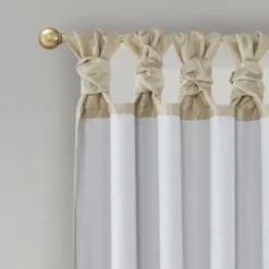 Curtains & Drapes-Kirkland's Home Total Blackout Curtain Panel, 84 In. Tan