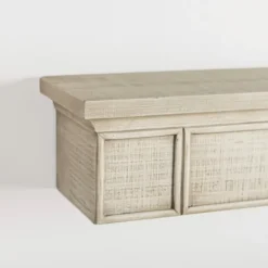 Shelves-Kirkland's Home Traditional Whitewashed Wood Wall Shelf