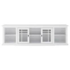 Tv Stands & Media Consoles-Kirkland's Home Transitional Breakfront 2-Door Media Console White
